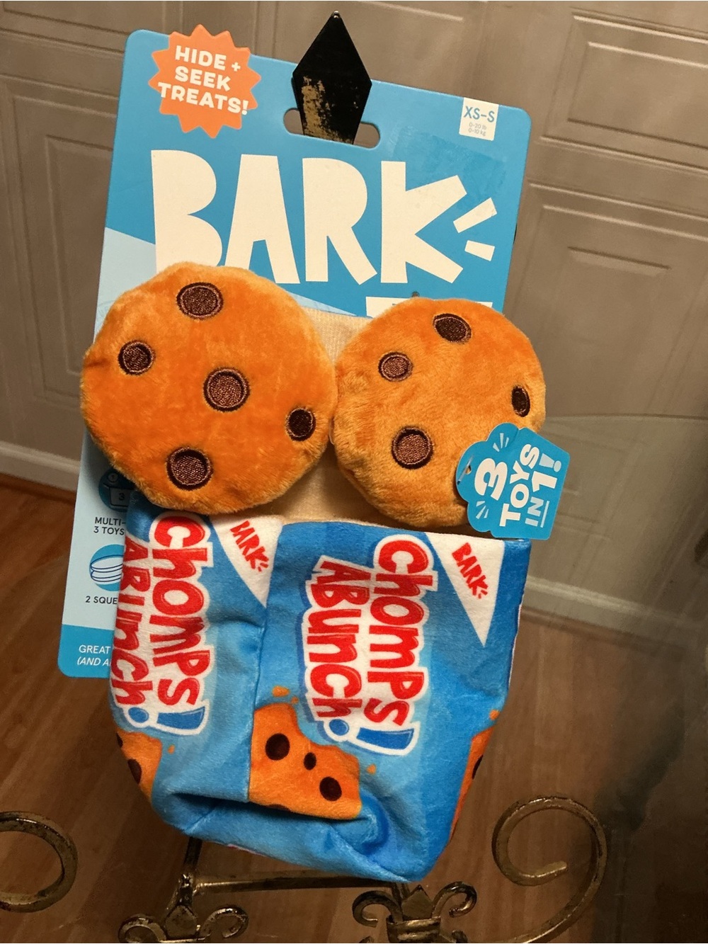 Bark CHOMPS ABUNCH 3 toys in 1 hide a treat for EXTRA SMALL + SMALL DOGS